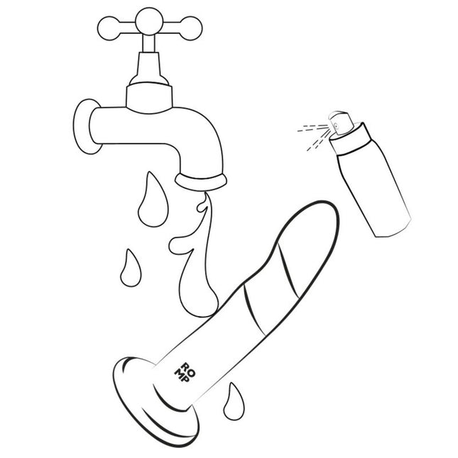 ROMP - DIZI SILICONE DILDO WITH SUCTION CUP TRICOLOR 18 CM