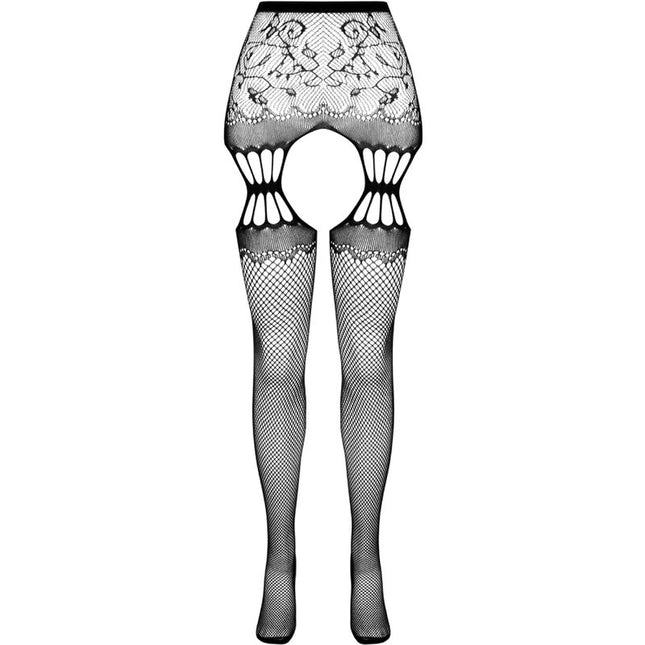 PASSION - S027 MEDIAS CON LIGUERO NEGRO TALLA ÚNICA