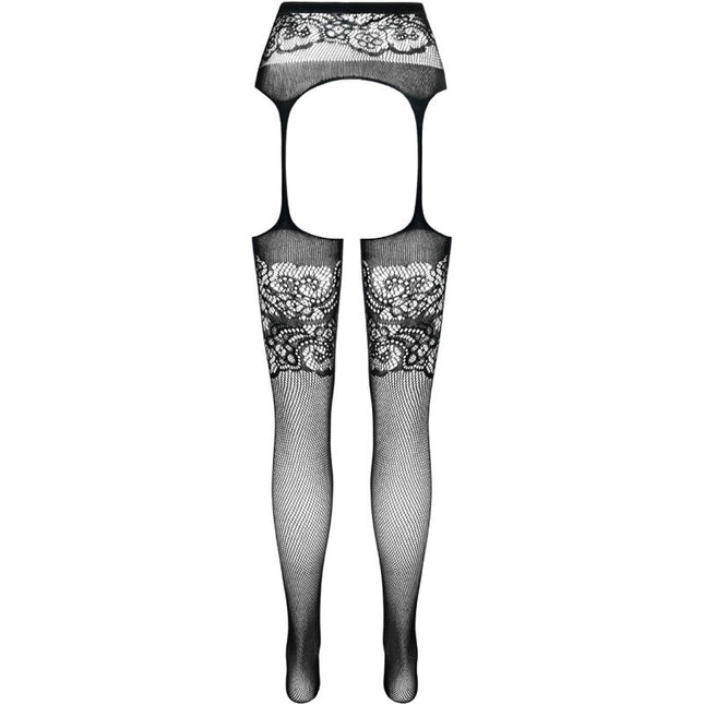 PASSION - S029 MEDIAS CON LIGUERO NEGRO TALLA ÚNICA