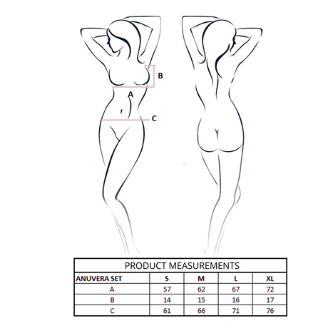 PASSION - ANUVERA BRA + THONG SET WHITE S/M
