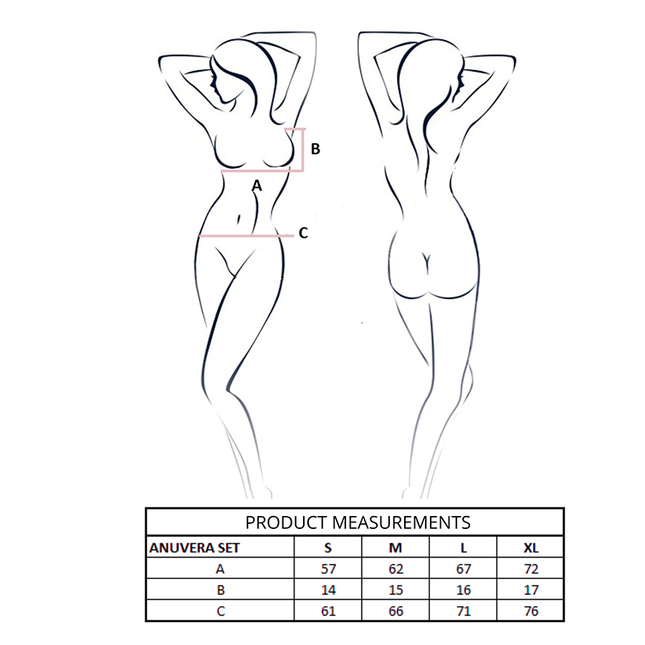 PASSION - ANUVERA BRA + THONG SET WHITE S/M