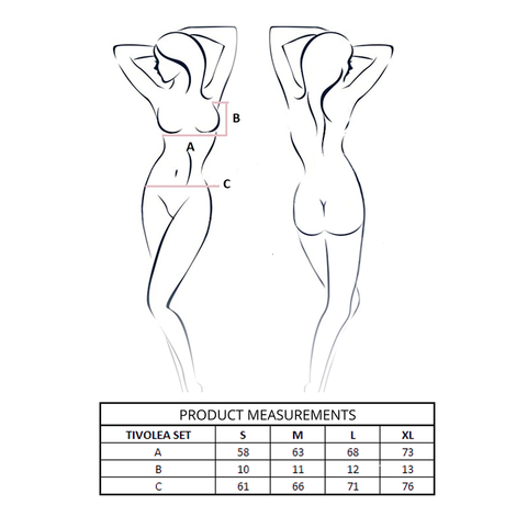 PASSION - TIVOLEA BRA + THONG SET MISTY ROSE L/XL