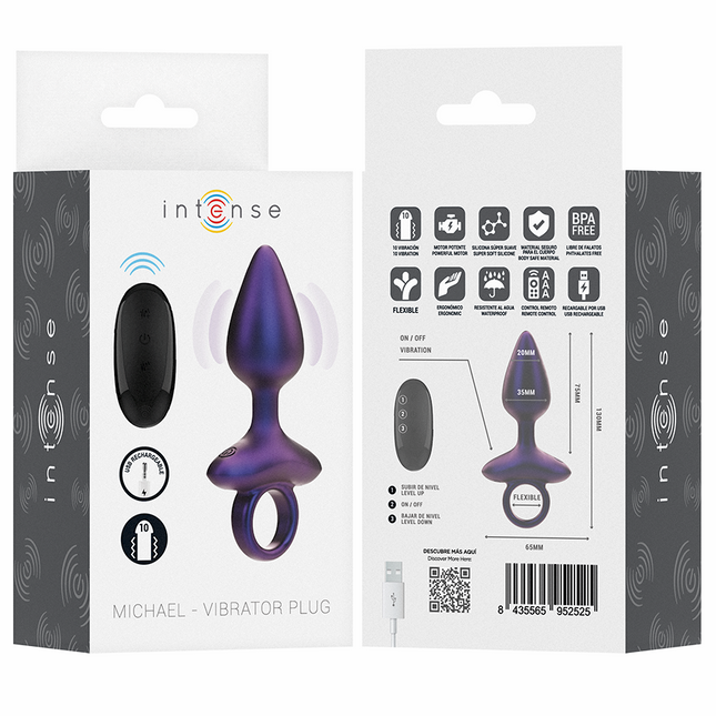INTENSE - MICHAEL VIBRATING ANAL PLUG MODEL 2 REMOTE CONTROL