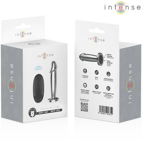 INTENSE - ANAL PLUG 10 VIBRATIONS METAL DILDO WITH REMOTE CONTROL S
