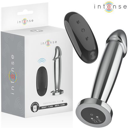 INTENSE - ANAL PLUG 10 VIBRATIONS METAL DILDO WITH REMOTE CONTROL M