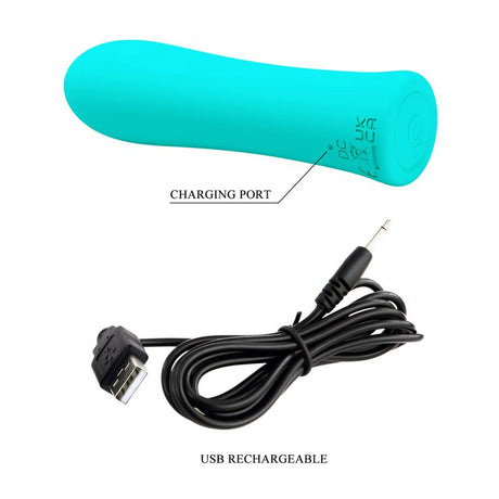 PRETTYLOVE Alfreda Vibrating Bullet USB – компактен вибратор с 12 режима