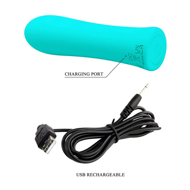 PRETTYLOVE Alfreda Vibrating Bullet USB – компактен вибратор с 12 режима