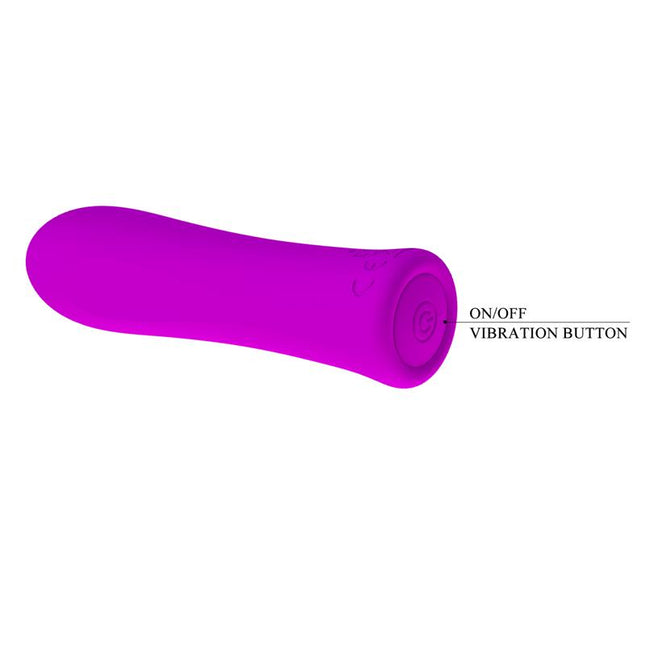 PRETTYLOVE Alfreda Violet – компактен силиконов вибратор с 12 режима