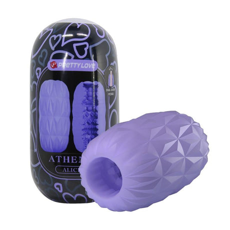 PRETTYLOVE Alice Men Masturbator Purple – компактен водоустойчив мастурбатор