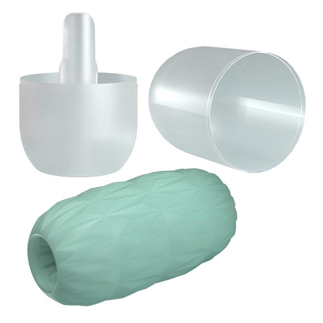 PRETTYLOVE Alice Men Masturbator Turquoise – компактен и водоустойчив мастурбатор