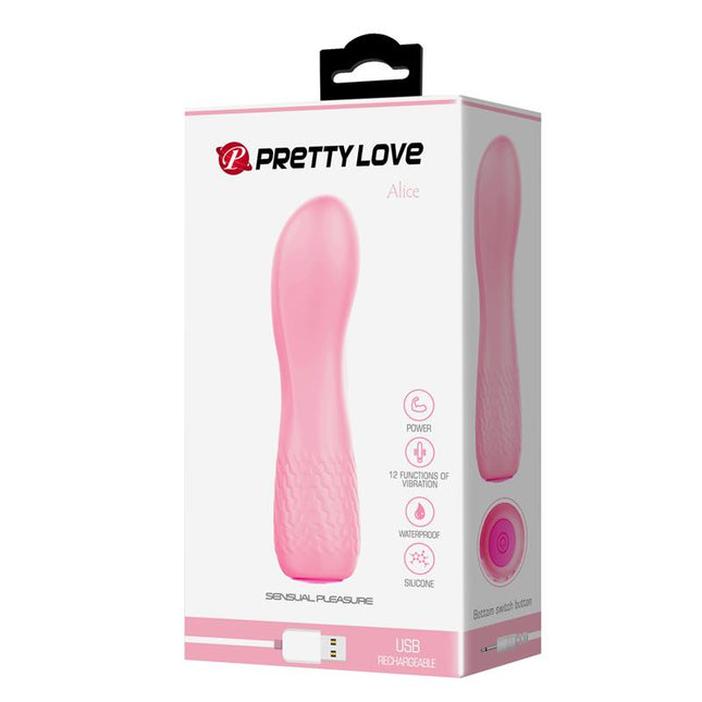 PRETTYLOVE Alice Vibe – вибратор с 12 функции и USB зарядно