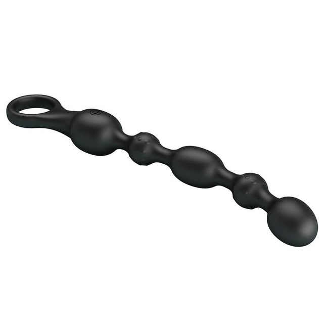 PRETTYLOVE Anal Beads with Vibration – водоустойчив анален вибратор с 10 режима