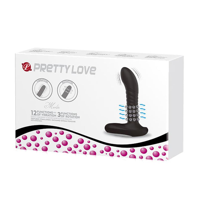 PRETTYLOVE Anal Masager with Rolling Beads – анален масажор с въртящи се топчета