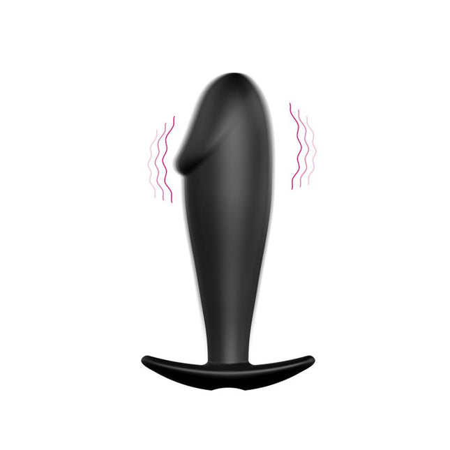 PRETTYLOVE Anal Plug Black с дистанционно – 12 вибрационни режима
