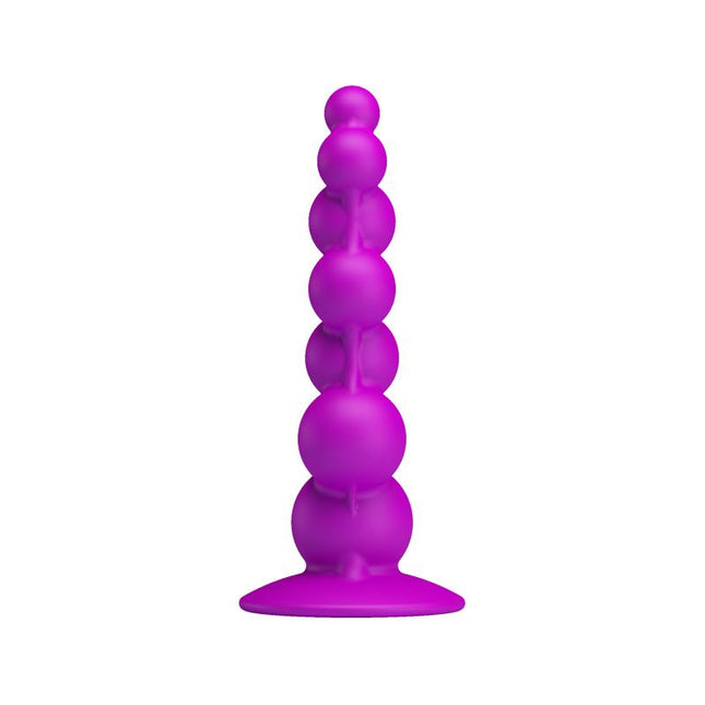 PRETTYLOVE Passion Purple – анален плъг с вендуза и меко докосване