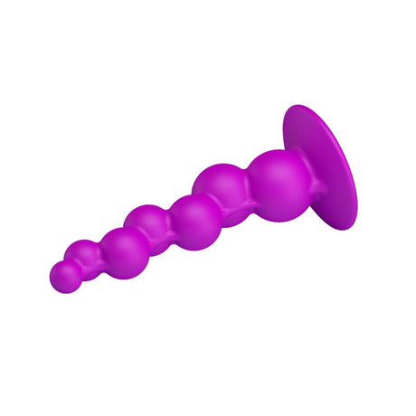 PRETTYLOVE Passion Purple – анален плъг с вендуза и меко докосване