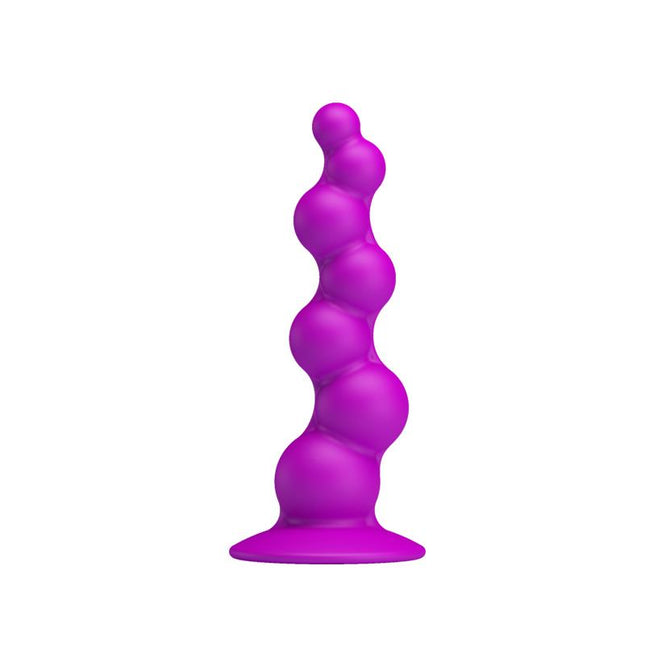 PRETTYLOVE Passion Purple – анален плъг с вендуза и меко докосване