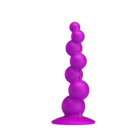 PRETTYLOVE Passion Purple – анален плъг с вендуза и меко докосване