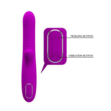 PRETTYLOVE Angelique Tickling Vibe USB – многофункционален вибратор с гъвкав дизайн