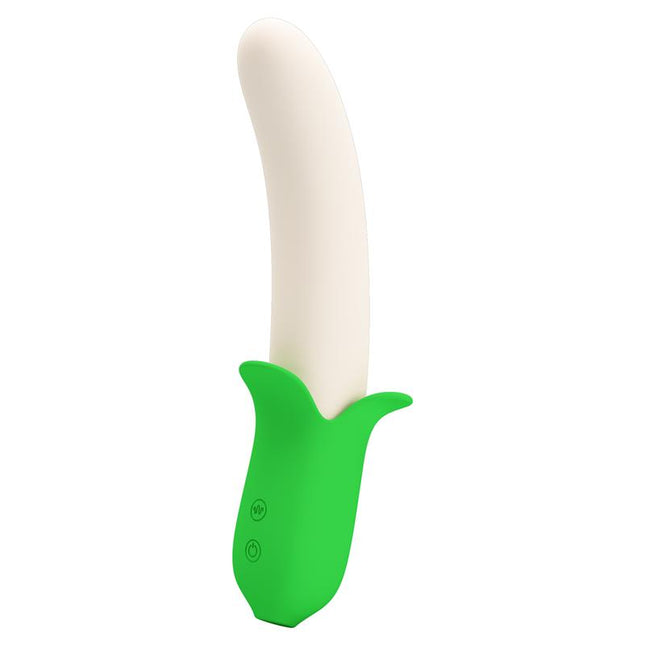 PRETTYLOVE Banana Geek Vibe USB – многофункционален силиконов вибратор с 7 режима