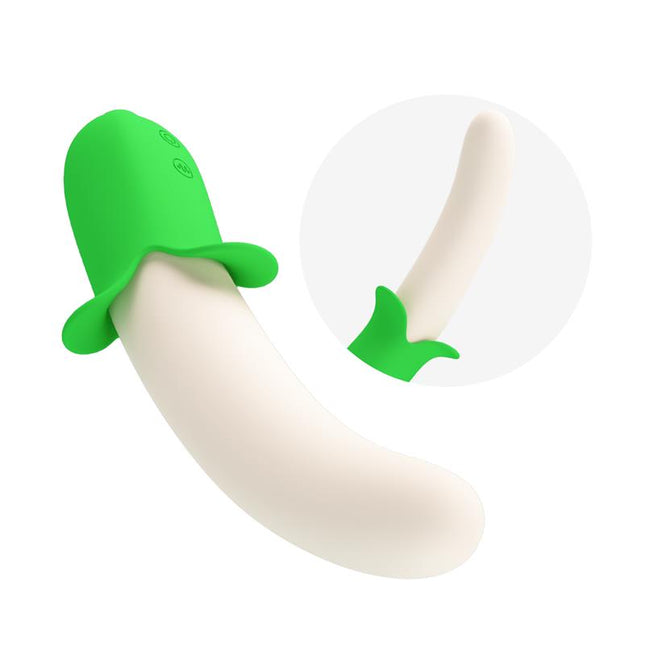 PRETTYLOVE Banana Geek Vibe USB – многофункционален силиконов вибратор с 7 режима