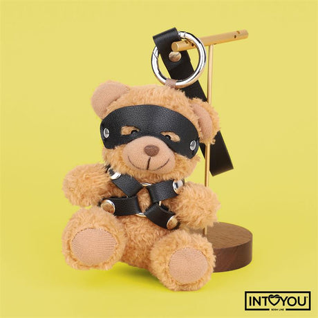 Bearly BDSM мече ключодържател – с веган кожа и маска | Intoyou®