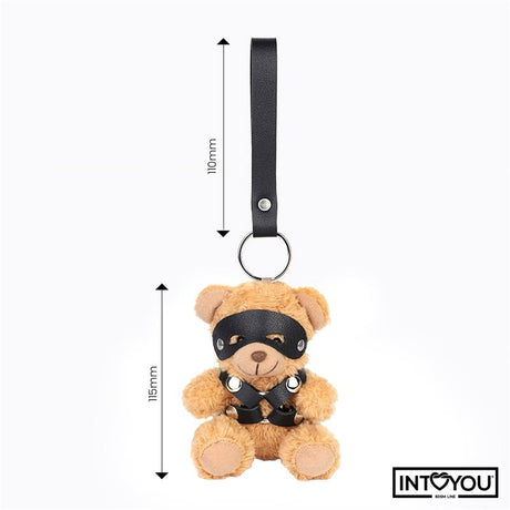 Bearly BDSM мече ключодържател – с веган кожа и маска | Intoyou®