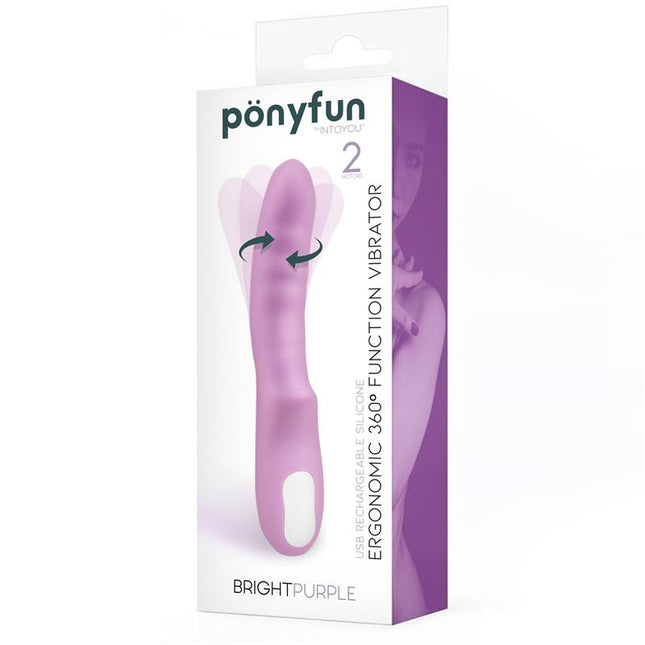 Brightpurple Vibe y Rotator Double Motor 360∫ USB Silicone