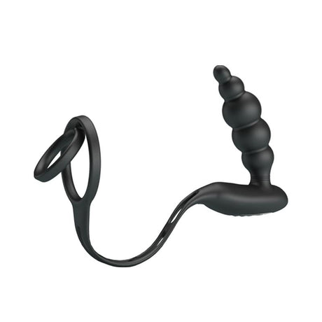 PRETTYLOVE Butt Plug and Penis Ring – вибриращ комплект с 12 режима