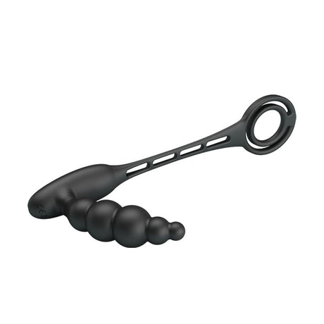 PRETTYLOVE Butt Plug and Penis Ring – вибриращ комплект с 12 режима