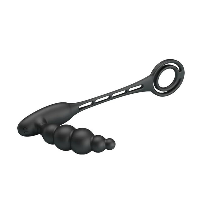 PRETTYLOVE Butt Plug and Penis Ring – вибриращ комплект с 12 режима