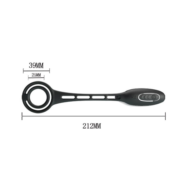 PRETTYLOVE Butt Plug and Penis Ring – вибриращ комплект с 12 режима