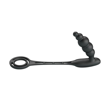 PRETTYLOVE Butt Plug and Penis Ring – вибриращ комплект с 12 режима
