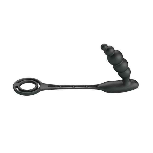 PRETTYLOVE Butt Plug and Penis Ring – вибриращ комплект с 12 режима