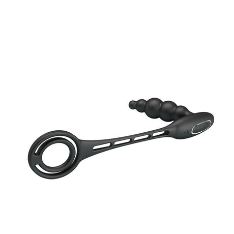 PRETTYLOVE Butt Plug and Penis Ring – вибриращ комплект с 12 режима