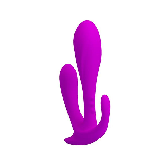 PRETTYLOVE Edgar Purple – анален плъг с три текстури, водоустойчив