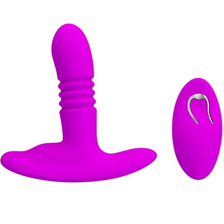 PRETTYLOVE Heather Up and Down – водоустойчив анален плъг с вибрации и движение
