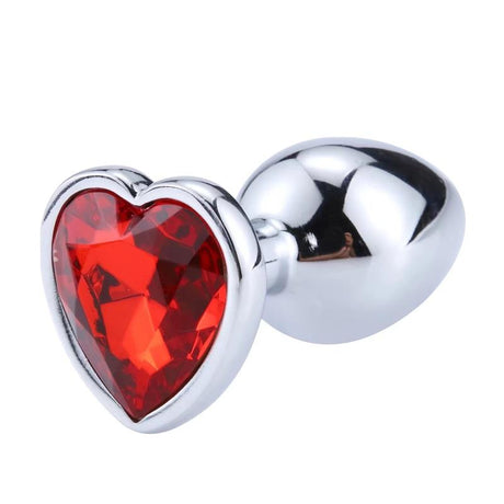 Butt Plug with Heart Jewel CorazÛn Red Scarlet Size M
