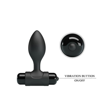 PRETTYLOVE Butt Plug с вибрации – водоустойчив анален стимулатор с 10 режима
