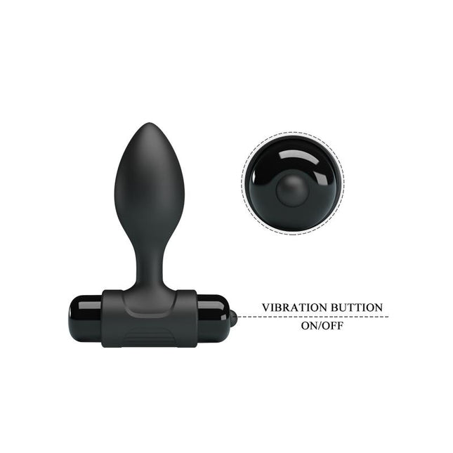 PRETTYLOVE Butt Plug с вибрации – водоустойчив анален стимулатор с 10 режима