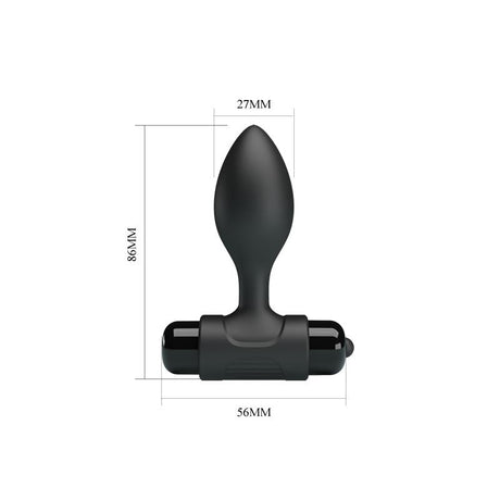 PRETTYLOVE Butt Plug с вибрации – водоустойчив анален стимулатор с 10 режима