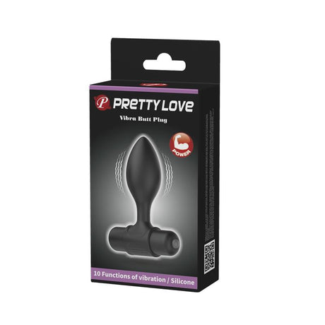 PRETTYLOVE Butt Plug с вибрации – водоустойчив анален стимулатор с 10 режима