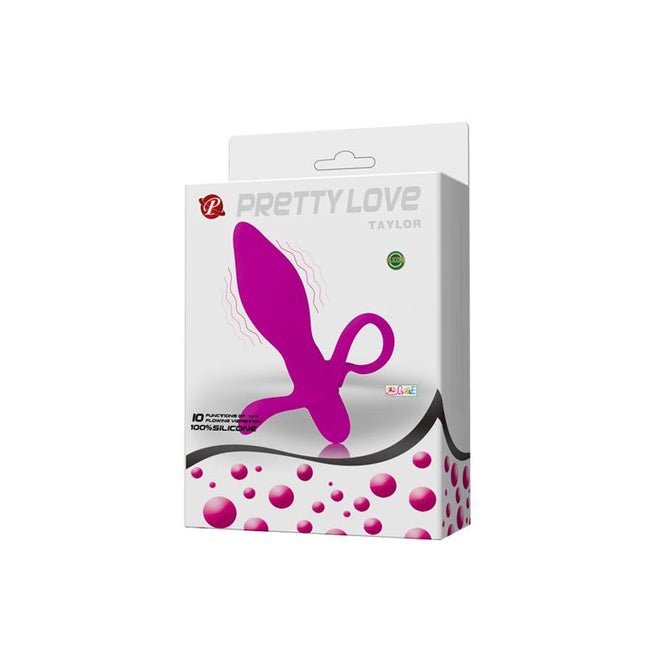 PRETTYLOVE Taylor Purple – анален плъг с вибрация и стимулатор