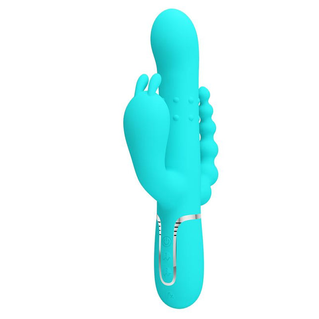 PRETTYLOVE Cammy Tripple Rabbit – вибратор с тройна стимулация и въртящи се топчета