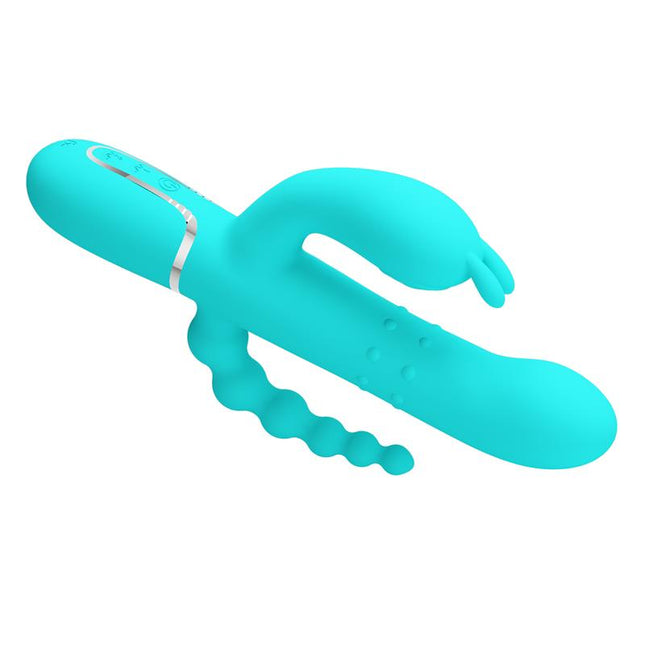 PRETTYLOVE Cammy Tripple Rabbit – вибратор с тройна стимулация и въртящи се топчета
