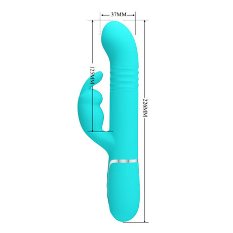 PRETTYLOVE Coale – вибратор с въртящи се топчета и тласъци, USB зареждане