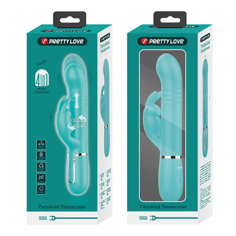 PRETTYLOVE Coale – вибратор с въртящи се топчета и тласъци, USB зареждане