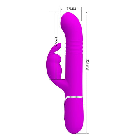 PRETTYLOVE Coale – вибратор с въртеливи и тласкащи движения, USB