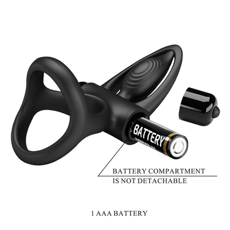 PRETTYLOVE Cock Ring with Vibration – пръстен с вибрации за двойки