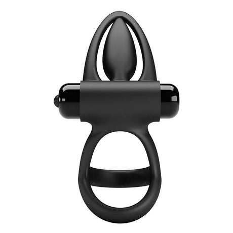 PRETTYLOVE Cock Ring with Vibration – пръстен с вибрации за двойки